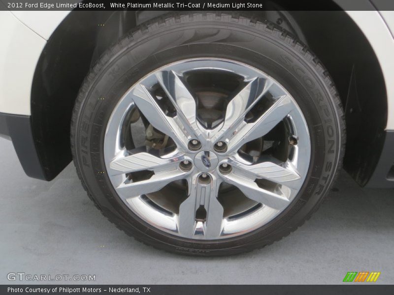 White Platinum Metallic Tri-Coat / Medium Light Stone 2012 Ford Edge Limited EcoBoost