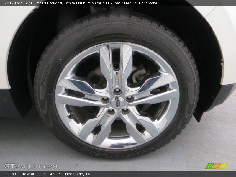 White Platinum Metallic Tri-Coat / Medium Light Stone 2012 Ford Edge Limited EcoBoost