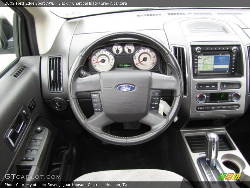 Black / Charcoal Black/Grey Alcantara 2009 Ford Edge Sport AWD