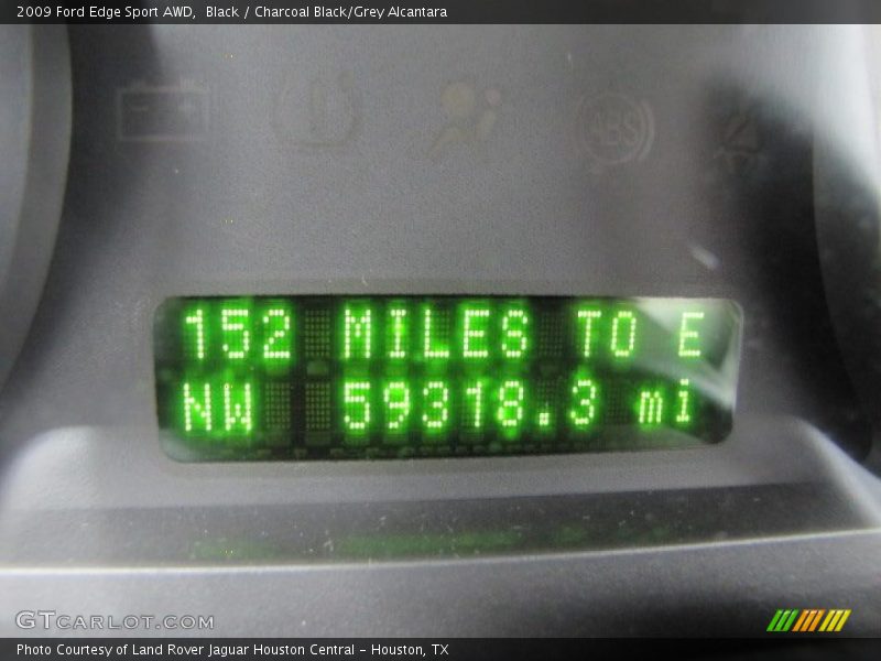 Black / Charcoal Black/Grey Alcantara 2009 Ford Edge Sport AWD