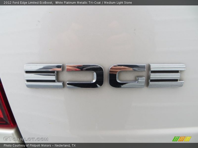 White Platinum Metallic Tri-Coat / Medium Light Stone 2012 Ford Edge Limited EcoBoost