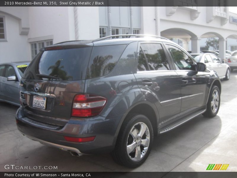 Steel Grey Metallic / Black 2010 Mercedes-Benz ML 350