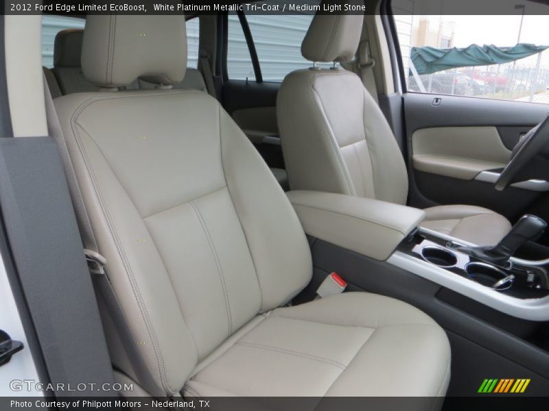 White Platinum Metallic Tri-Coat / Medium Light Stone 2012 Ford Edge Limited EcoBoost
