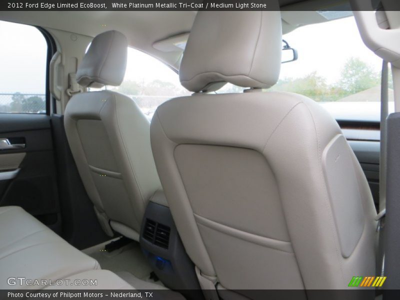 White Platinum Metallic Tri-Coat / Medium Light Stone 2012 Ford Edge Limited EcoBoost