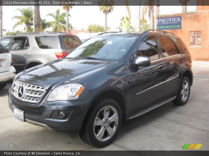 Steel Grey Metallic / Black 2010 Mercedes-Benz ML 350