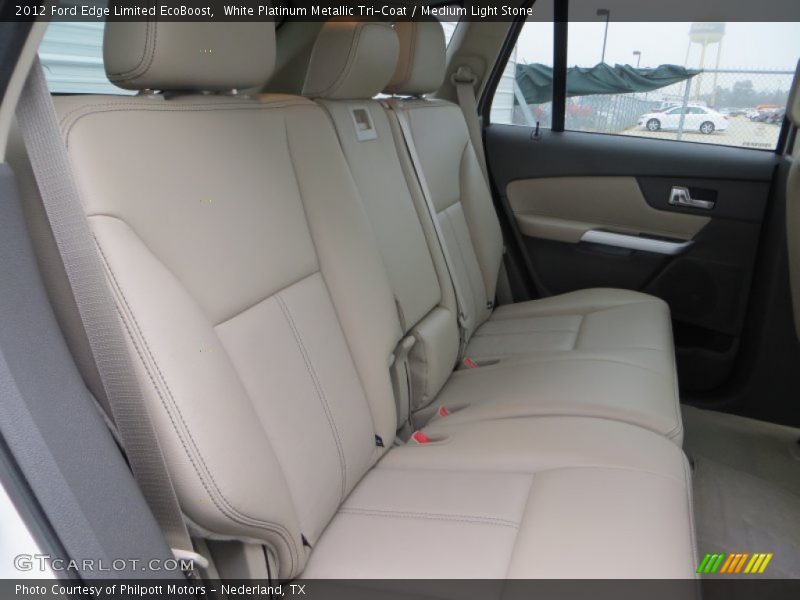 White Platinum Metallic Tri-Coat / Medium Light Stone 2012 Ford Edge Limited EcoBoost