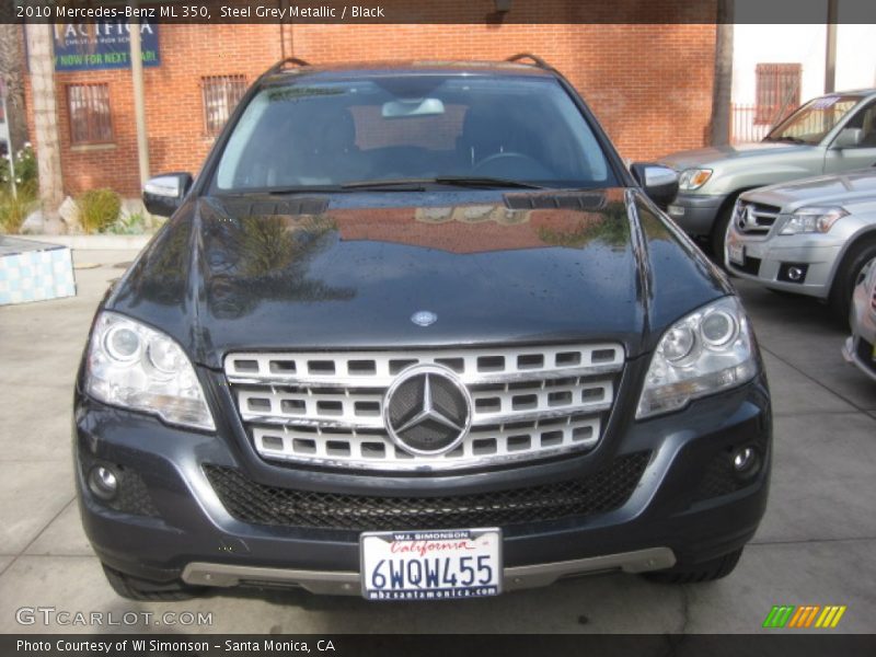 Steel Grey Metallic / Black 2010 Mercedes-Benz ML 350