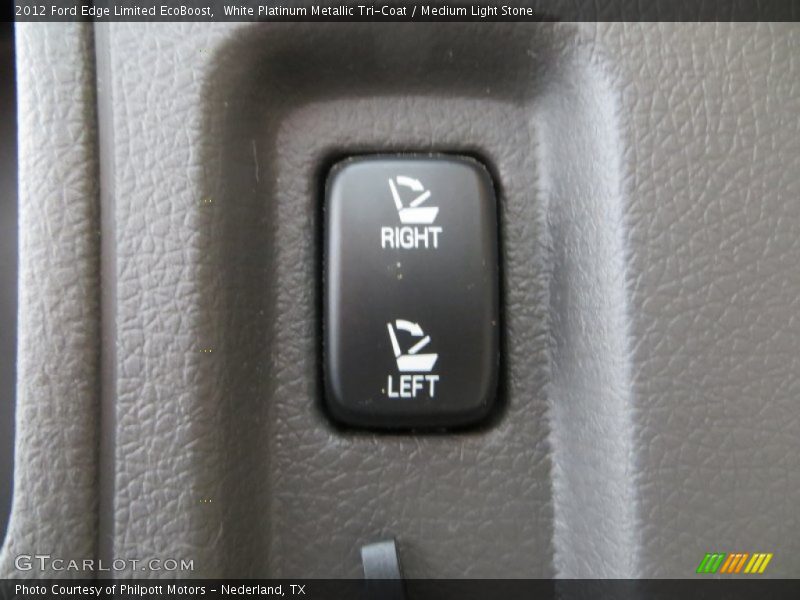 White Platinum Metallic Tri-Coat / Medium Light Stone 2012 Ford Edge Limited EcoBoost