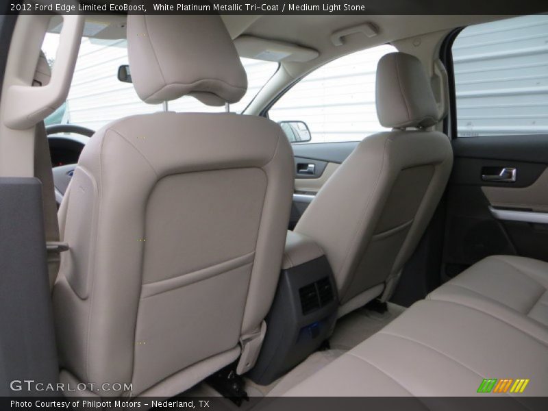 White Platinum Metallic Tri-Coat / Medium Light Stone 2012 Ford Edge Limited EcoBoost