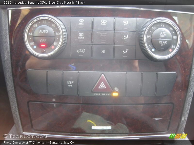 Steel Grey Metallic / Black 2010 Mercedes-Benz ML 350