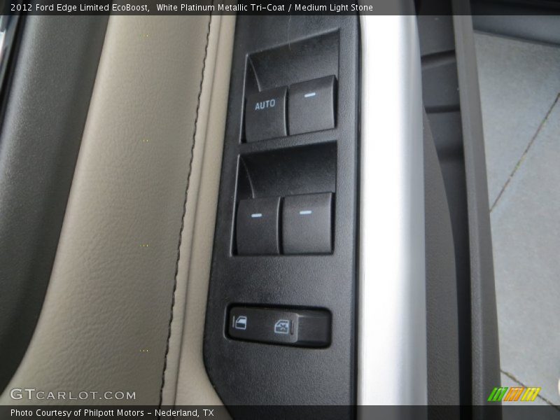 White Platinum Metallic Tri-Coat / Medium Light Stone 2012 Ford Edge Limited EcoBoost