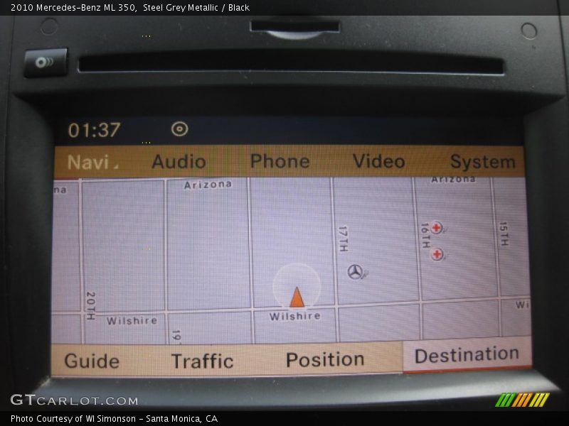 Steel Grey Metallic / Black 2010 Mercedes-Benz ML 350