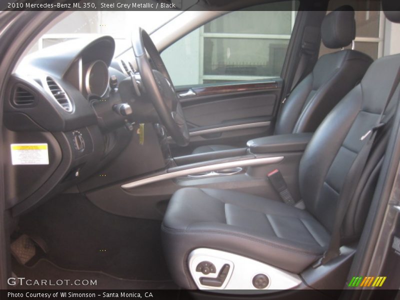 Steel Grey Metallic / Black 2010 Mercedes-Benz ML 350