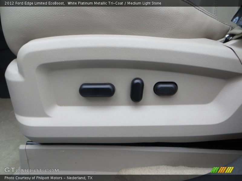 White Platinum Metallic Tri-Coat / Medium Light Stone 2012 Ford Edge Limited EcoBoost