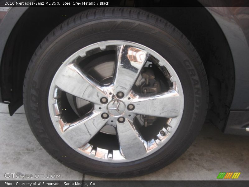 Steel Grey Metallic / Black 2010 Mercedes-Benz ML 350