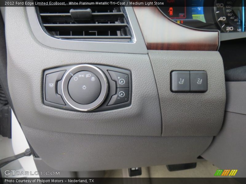 White Platinum Metallic Tri-Coat / Medium Light Stone 2012 Ford Edge Limited EcoBoost
