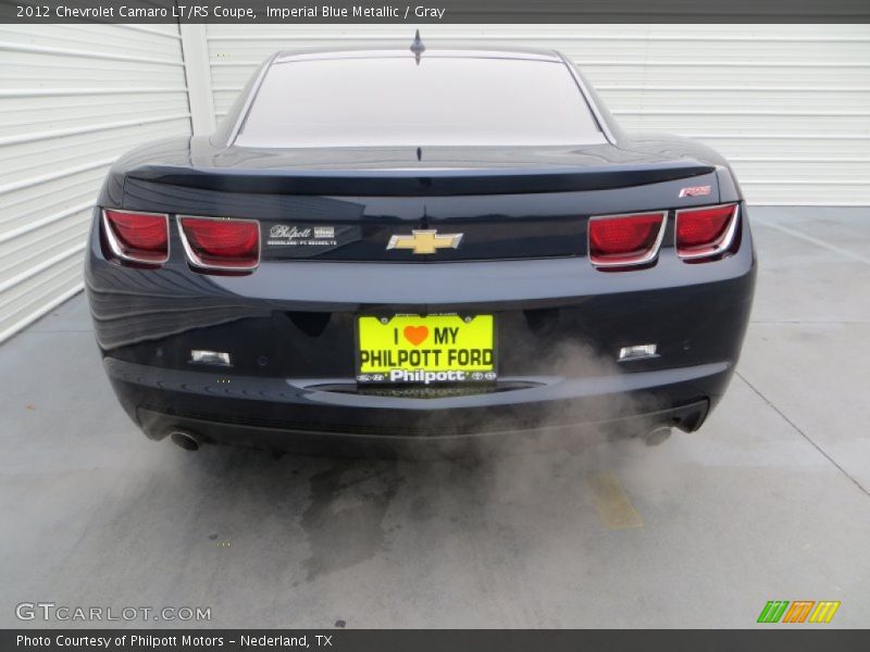 Imperial Blue Metallic / Gray 2012 Chevrolet Camaro LT/RS Coupe