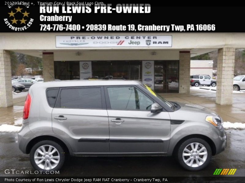Titanium Gray / Black Soul Logo Cloth 2012 Kia Soul +