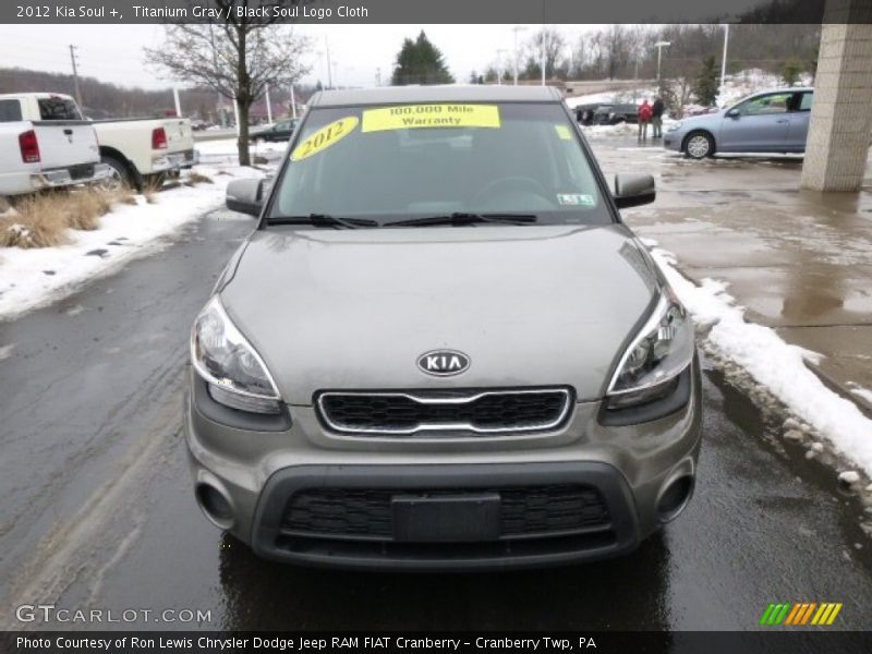 Titanium Gray / Black Soul Logo Cloth 2012 Kia Soul +