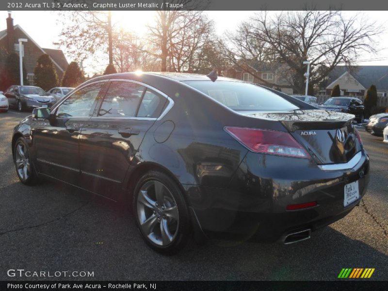 Graphite Luster Metallic / Taupe 2012 Acura TL 3.5 Advance