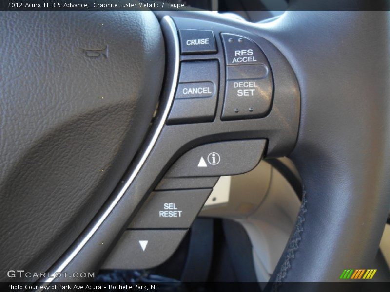 Graphite Luster Metallic / Taupe 2012 Acura TL 3.5 Advance