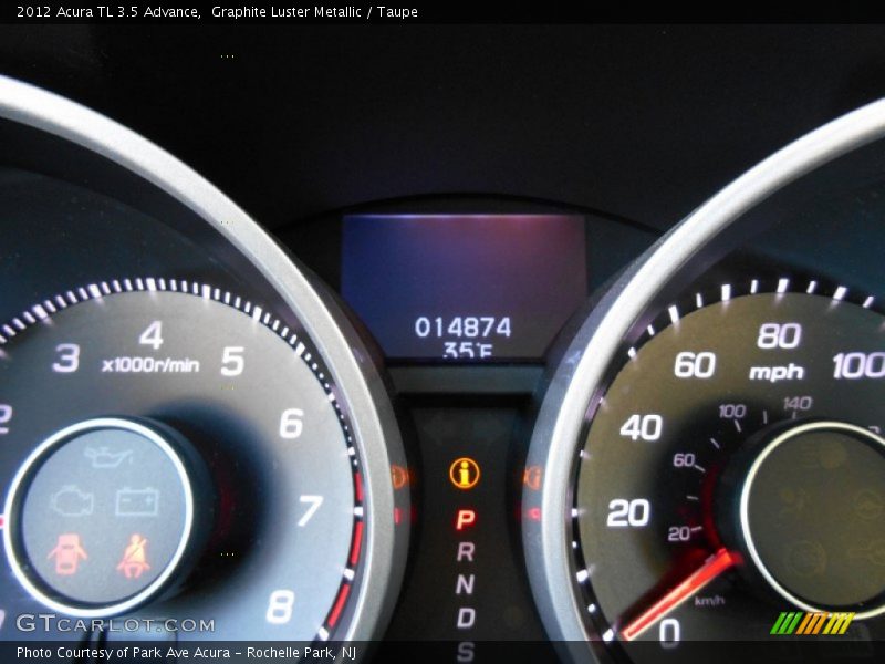 Graphite Luster Metallic / Taupe 2012 Acura TL 3.5 Advance