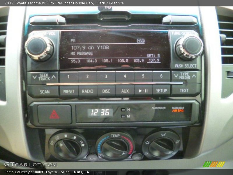 Black / Graphite 2012 Toyota Tacoma V6 SR5 Prerunner Double Cab