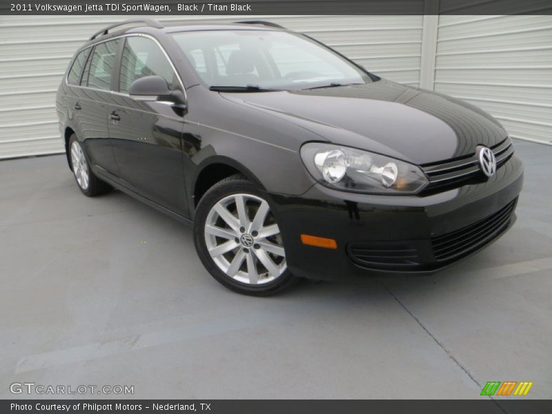 Black / Titan Black 2011 Volkswagen Jetta TDI SportWagen