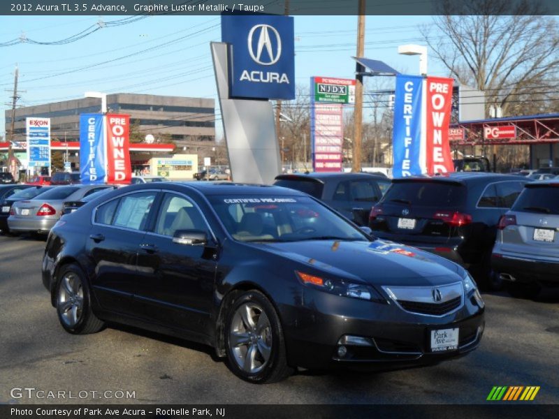 Graphite Luster Metallic / Taupe 2012 Acura TL 3.5 Advance