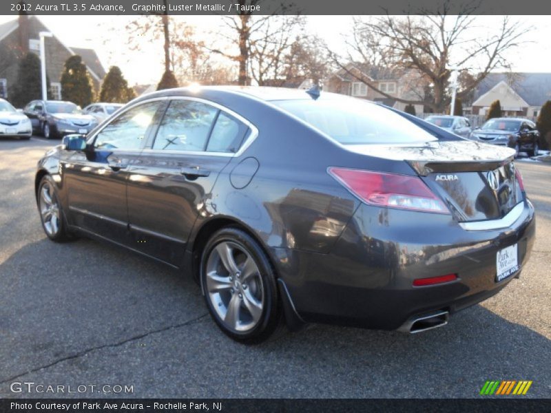 Graphite Luster Metallic / Taupe 2012 Acura TL 3.5 Advance
