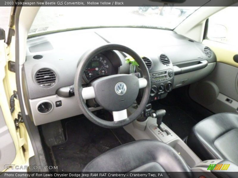 Mellow Yellow / Black 2003 Volkswagen New Beetle GLS Convertible