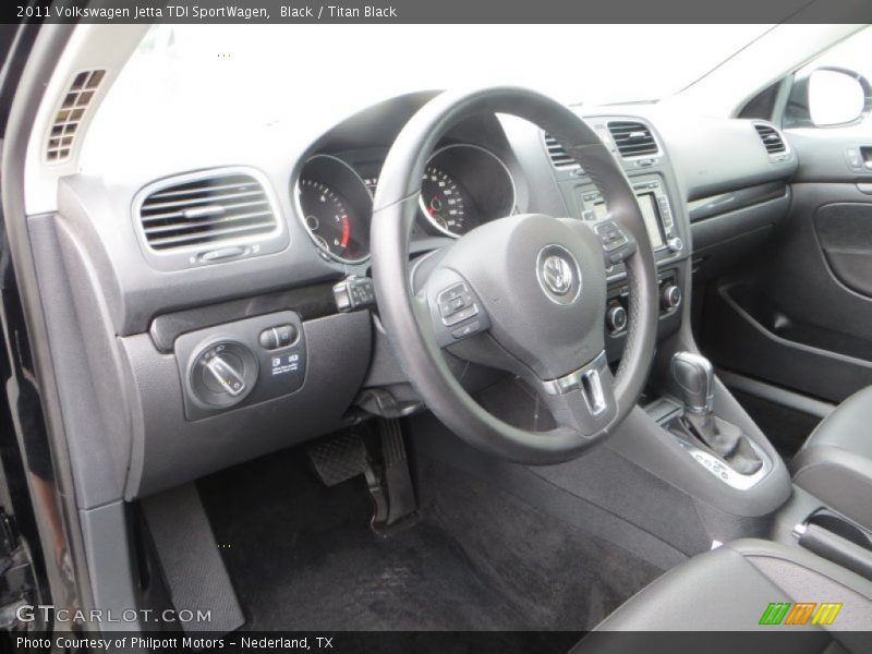 Black / Titan Black 2011 Volkswagen Jetta TDI SportWagen