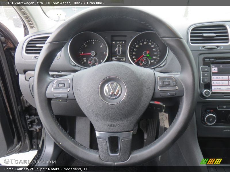 Black / Titan Black 2011 Volkswagen Jetta TDI SportWagen