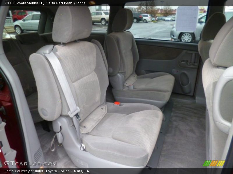 Rear Seat of 2010 Sienna LE