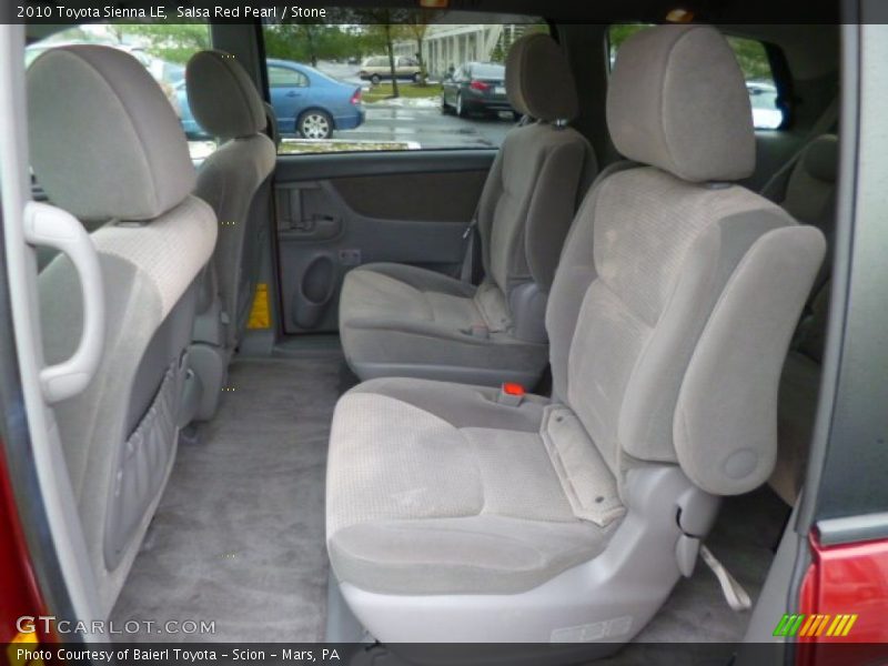 Rear Seat of 2010 Sienna LE