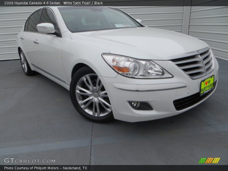 White Satin Pearl / Black 2009 Hyundai Genesis 4.6 Sedan