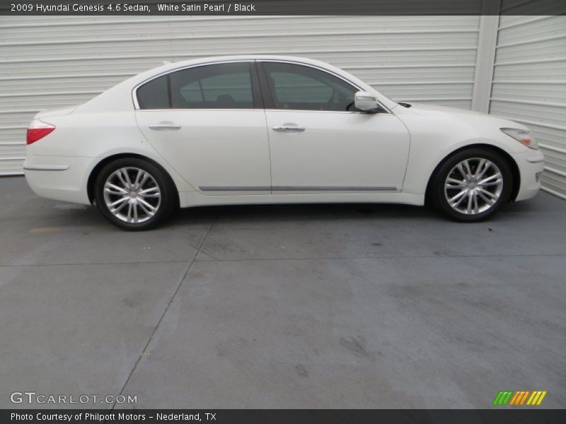 White Satin Pearl / Black 2009 Hyundai Genesis 4.6 Sedan
