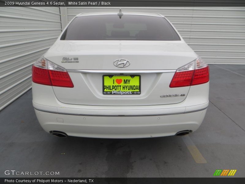 White Satin Pearl / Black 2009 Hyundai Genesis 4.6 Sedan