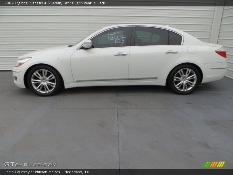 White Satin Pearl / Black 2009 Hyundai Genesis 4.6 Sedan