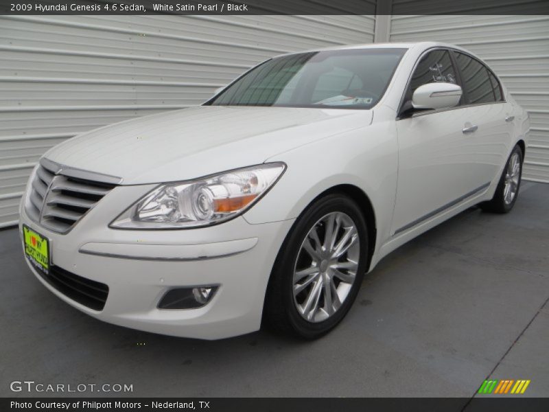 White Satin Pearl / Black 2009 Hyundai Genesis 4.6 Sedan