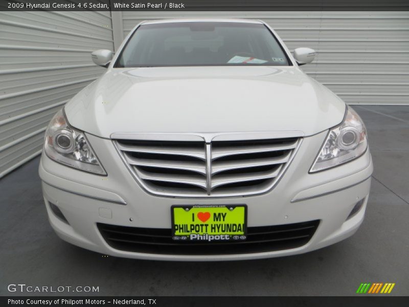 White Satin Pearl / Black 2009 Hyundai Genesis 4.6 Sedan