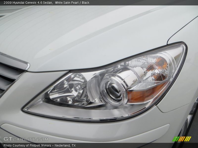 White Satin Pearl / Black 2009 Hyundai Genesis 4.6 Sedan