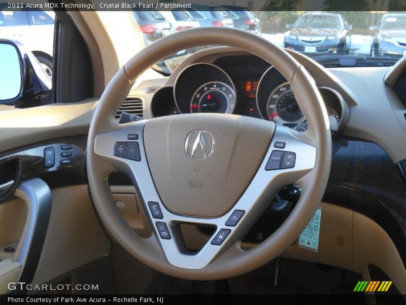 Crystal Black Pearl / Parchment 2011 Acura MDX Technology