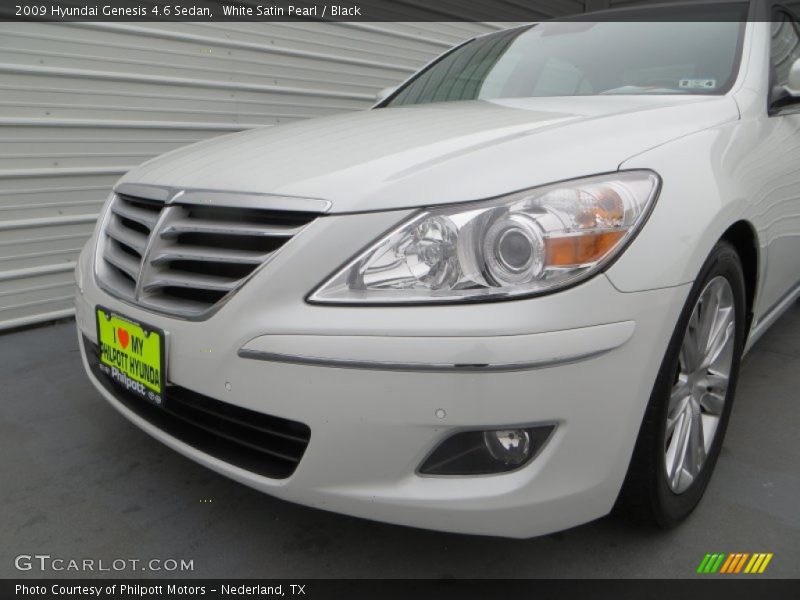 White Satin Pearl / Black 2009 Hyundai Genesis 4.6 Sedan