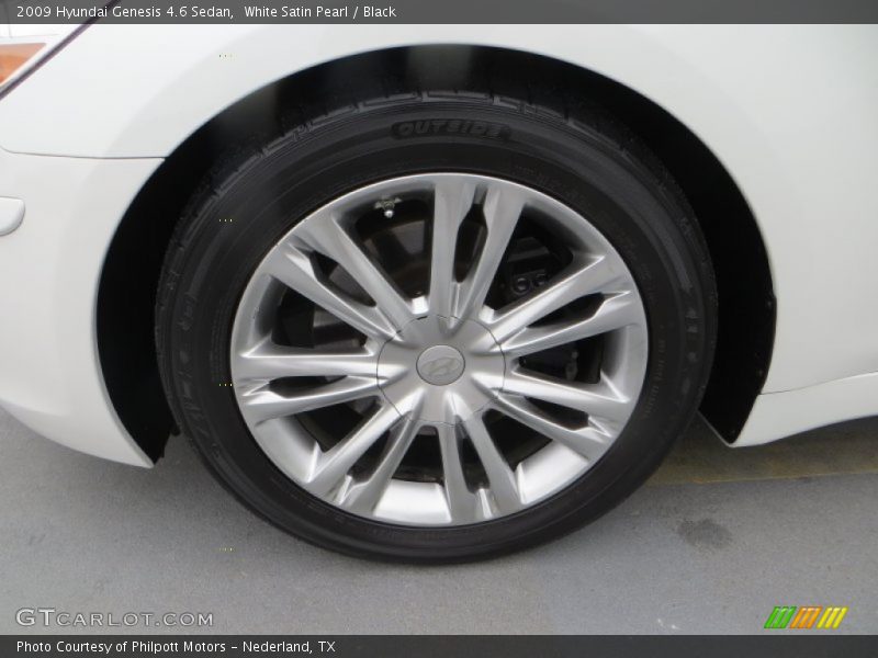 White Satin Pearl / Black 2009 Hyundai Genesis 4.6 Sedan