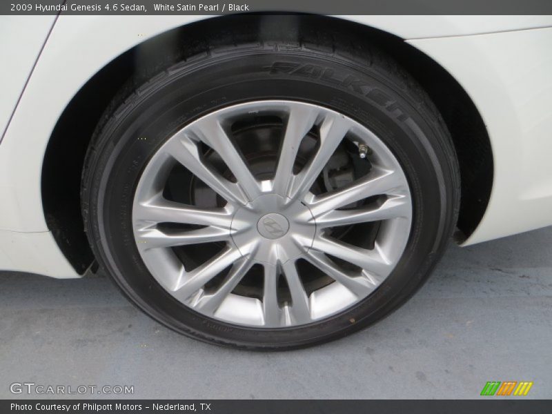 White Satin Pearl / Black 2009 Hyundai Genesis 4.6 Sedan