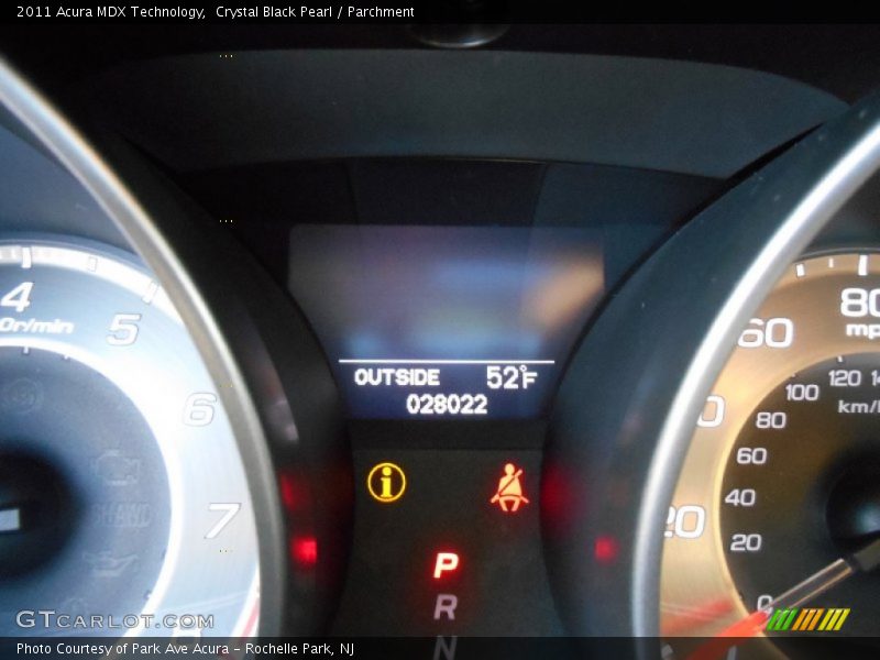Crystal Black Pearl / Parchment 2011 Acura MDX Technology