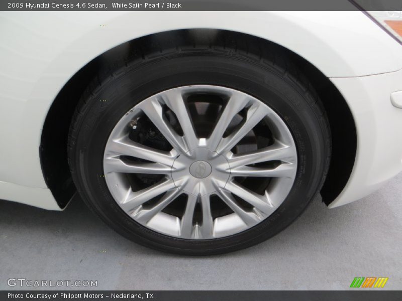 White Satin Pearl / Black 2009 Hyundai Genesis 4.6 Sedan