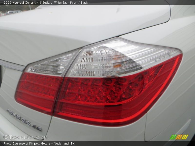 White Satin Pearl / Black 2009 Hyundai Genesis 4.6 Sedan