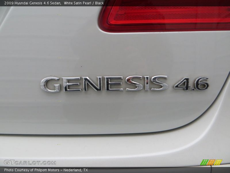 White Satin Pearl / Black 2009 Hyundai Genesis 4.6 Sedan